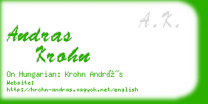 andras krohn business card